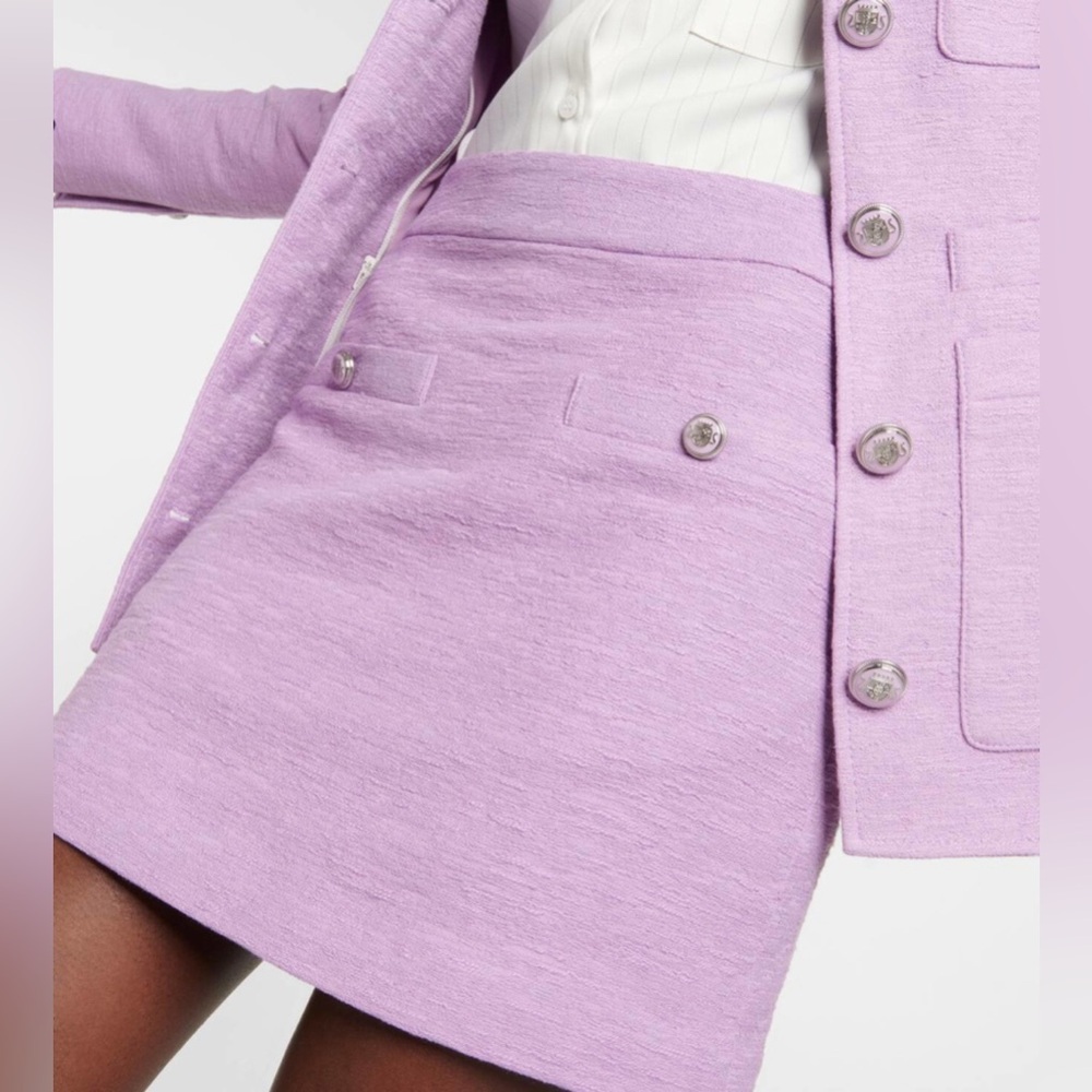 Veronica Beard Emar Cotton Miniskirt Violet Purple Nwt